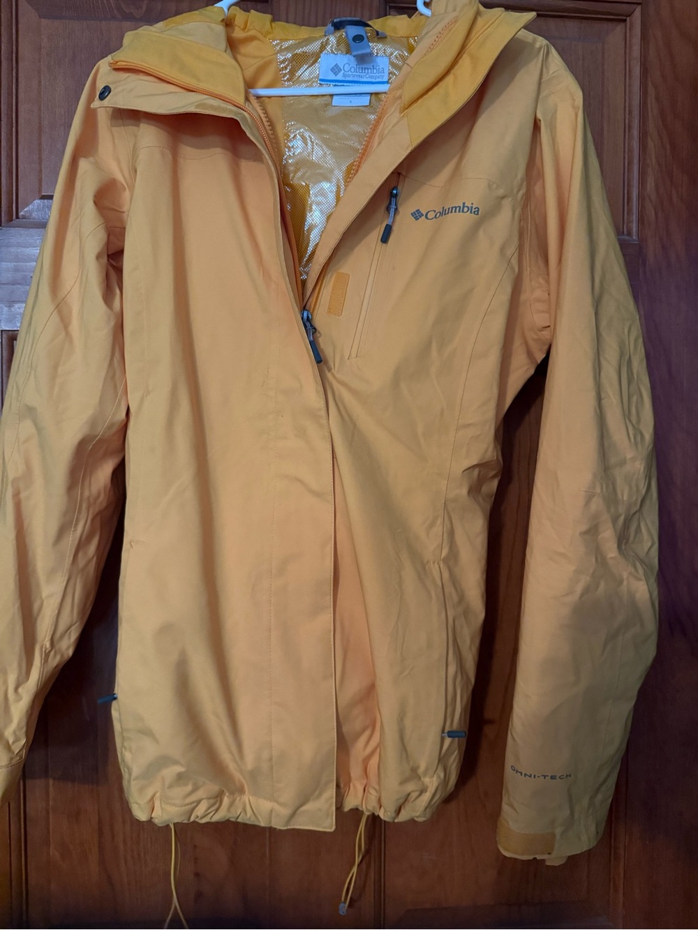 Columbia Men's Golden Yellow Waterproof Hooded Jacket